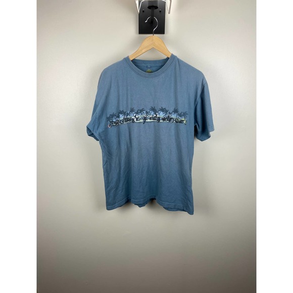 Newport Blue Vintage Motorcycle Tee Shirt Box Logo Print - L - Picture 10 of 10